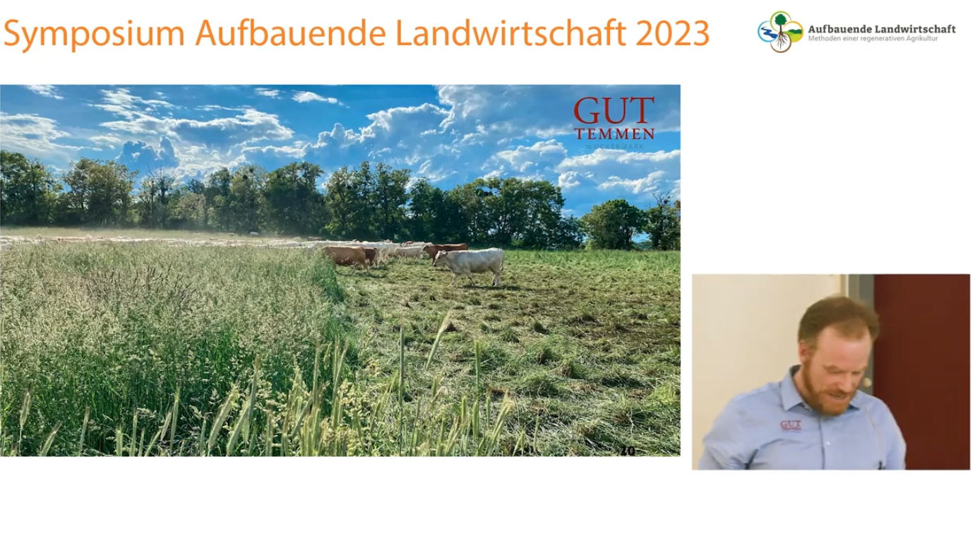 Gut Temmen // Mob Grazing als Weidestrategie im Ackerfutterbau // Symposium „Aufbauende Landwirtschaft“ 2023
