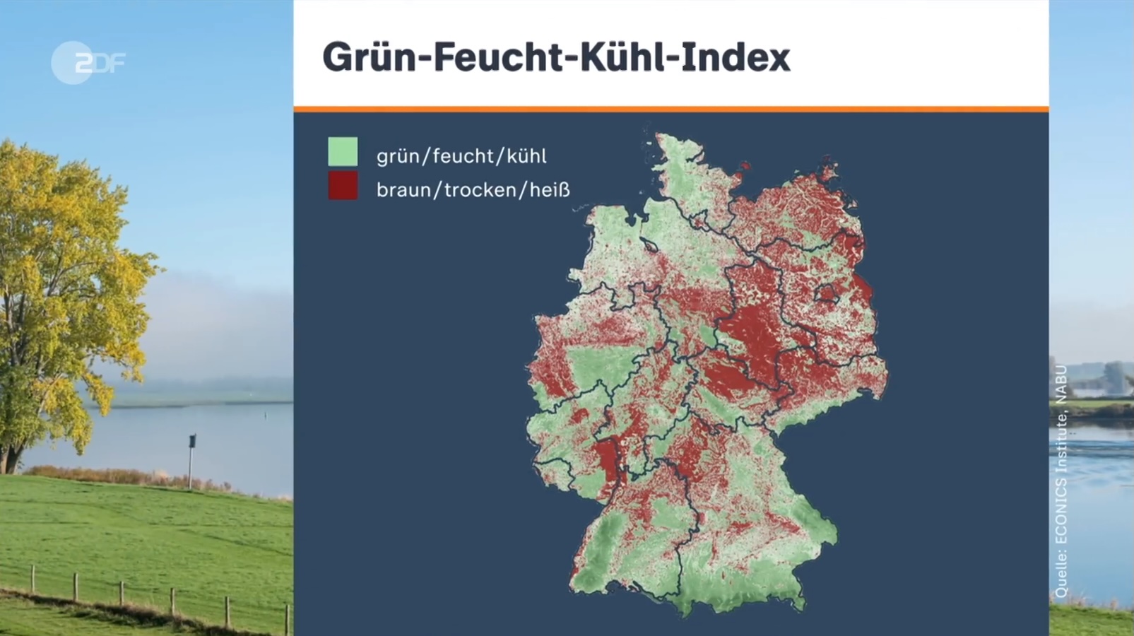 In den heute-Nachrichten: Viel Grün sorgt für kühle Temperaturen