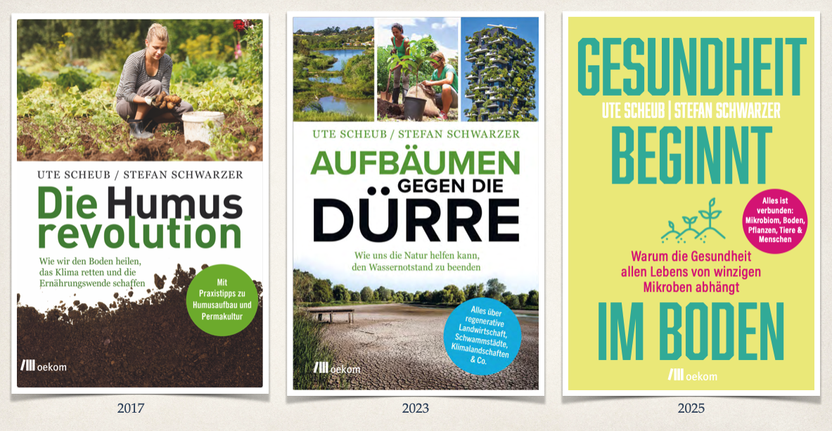 Unsere 3 Bücher zusammen gefasst: „Ohne Boden kein Brot. Ohne Wasser kein Leben. Ohne Mikroben keine Gesundheit.“